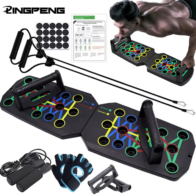 Revolutionize Your Workout with the Portable Multifunctional Push-Up Board Set for Total Upper Body Strength Training