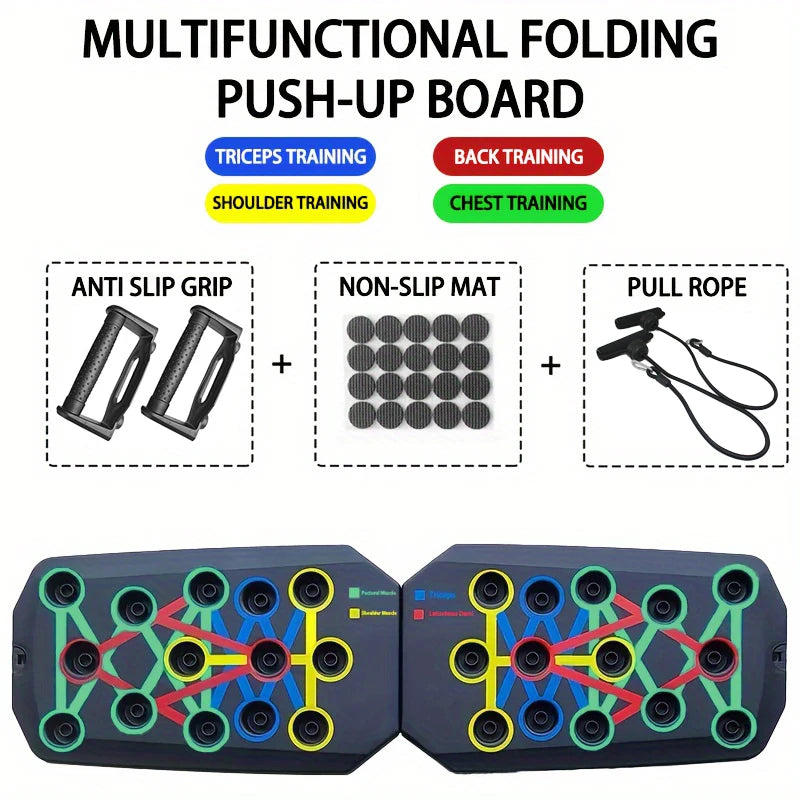 Revolutionize Your Workout with the Portable Multifunctional Push-Up Board Set for Total Upper Body Strength Training