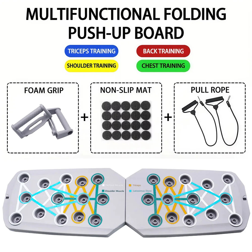 Revolutionize Your Workout with the Portable Multifunctional Push-Up Board Set for Total Upper Body Strength Training
