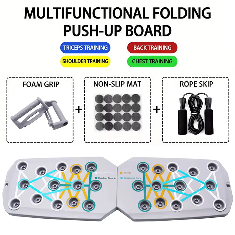 Revolutionize Your Workout with the Portable Multifunctional Push-Up Board Set for Total Upper Body Strength Training